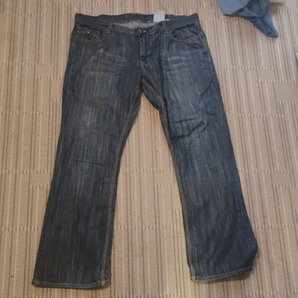 Relaxed Fit Men's 42 Black Label Vintage Denim Jeans